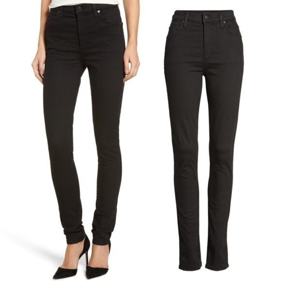 Citizens of Humanity Carlie High Rise Jeans in All Nite Black Womens Size‎ 25 - Picture 1 of 14